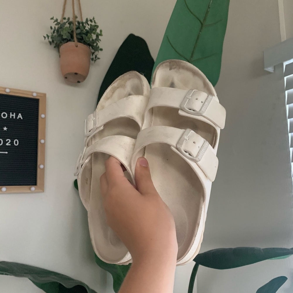 White Birkenstock Waterproof Sandals